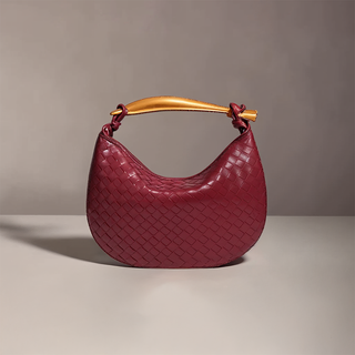 Stella - Gold Handle Sardine Woven Bag