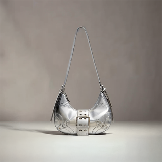 Bella - Sleek Leather Gothic-Inspired Buckle Bag