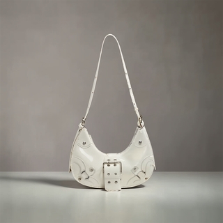 Bella - Sleek Leather Gothic-Inspired Buckle Bag