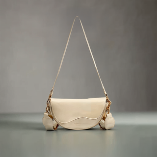 Everly - Leather Wave Flap Crossbody Bag