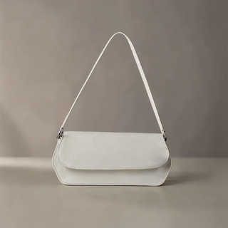 Eleanor - Chic Leather Curved Flap Handbag